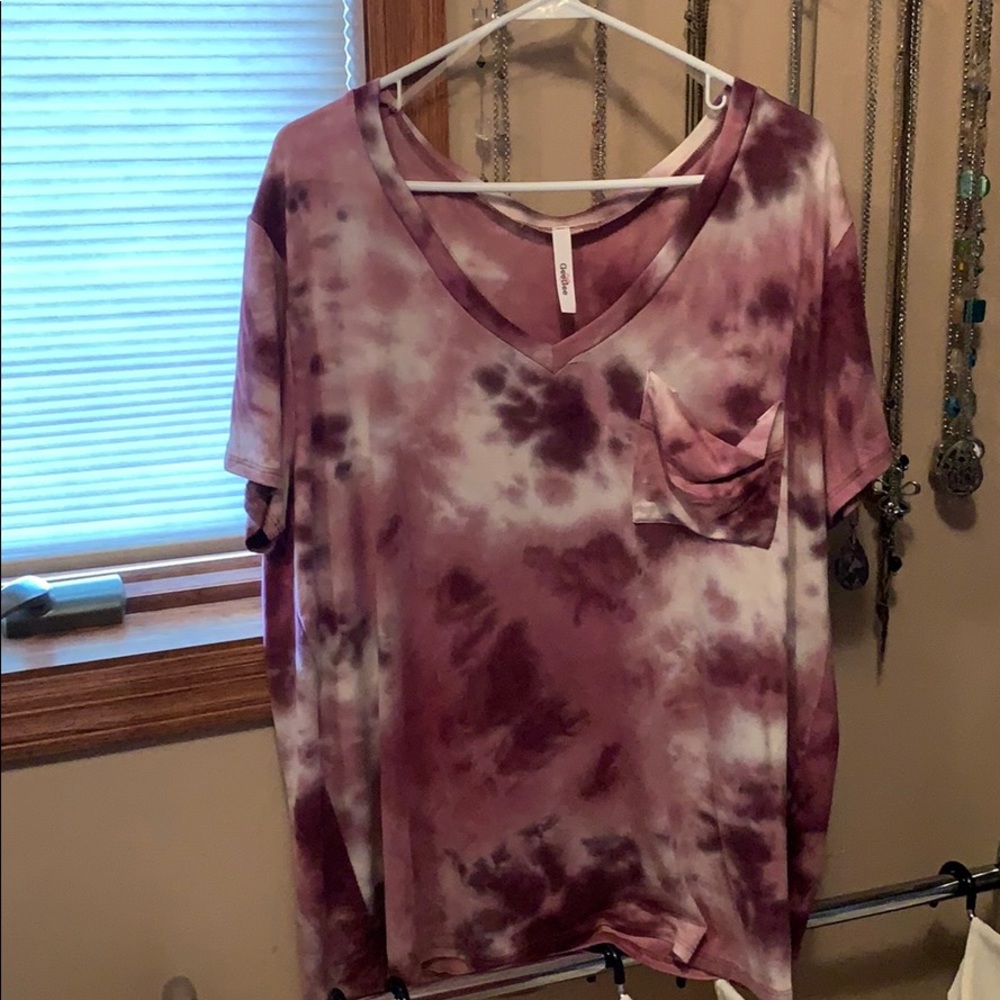 Tie dye maroon T-shirt